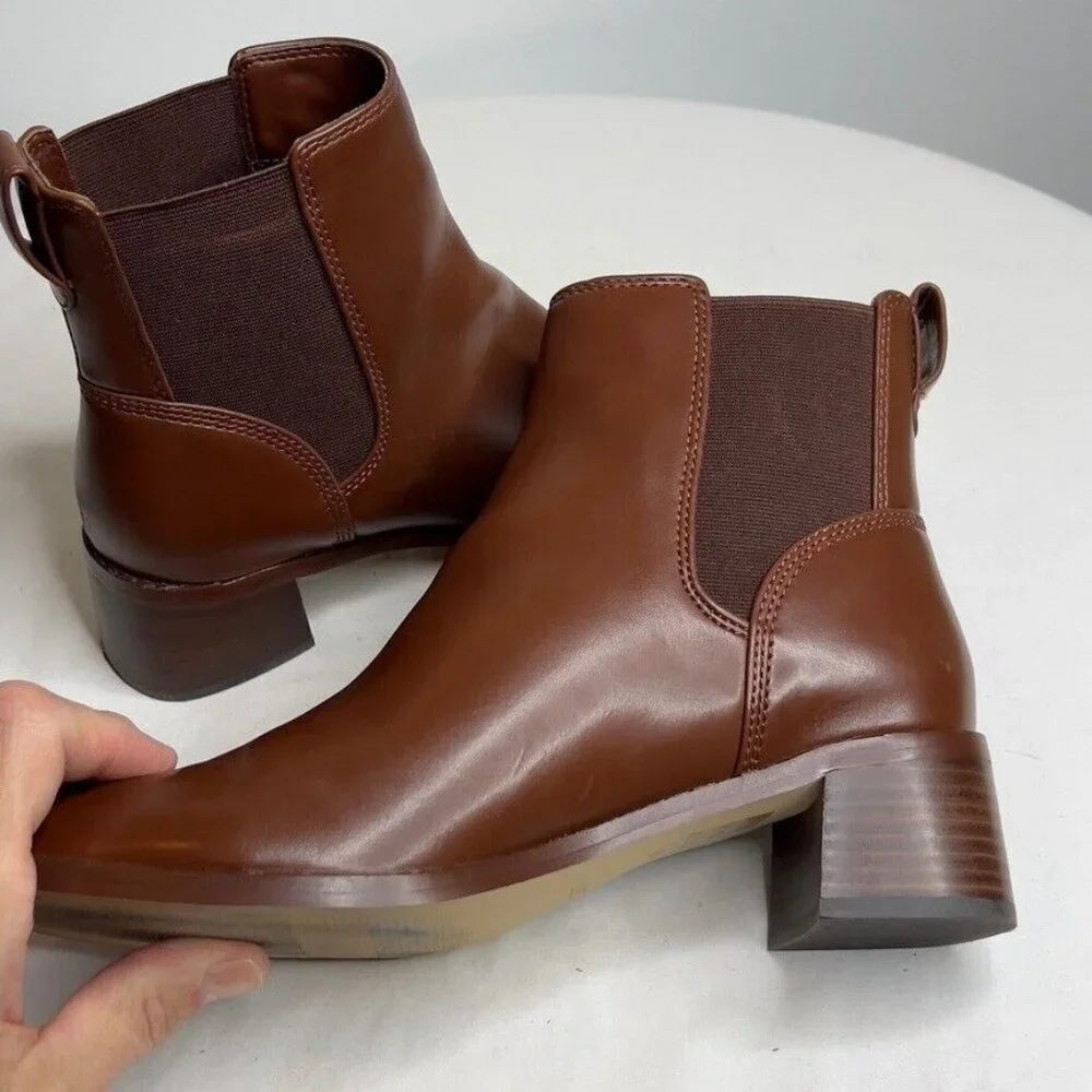 J.Crew Womens $188 Chelsea Boots Roasted Cocoa Size 8.5 CA774 #207 - Picture 7 of 16